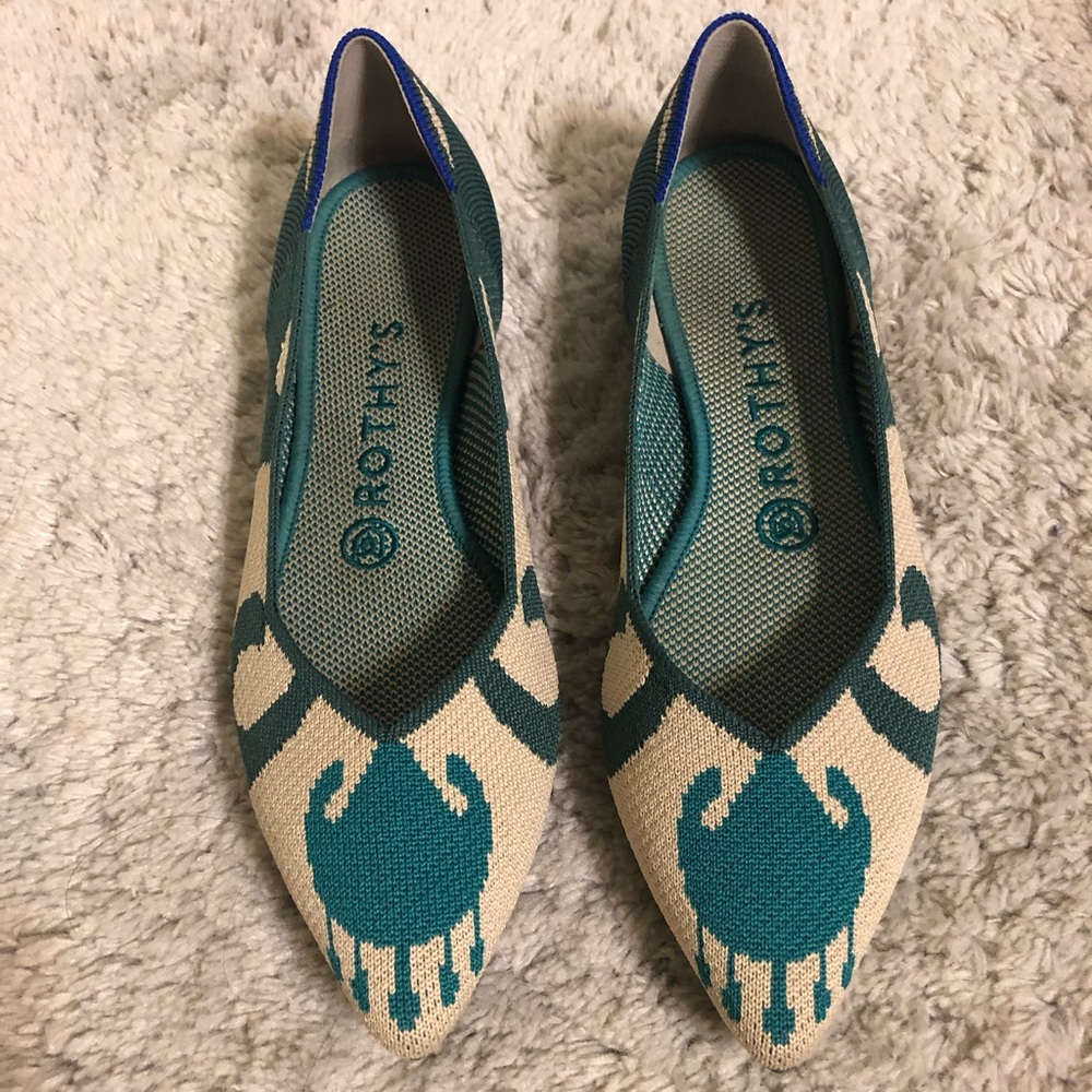 Rothy’s Moroccan Green Points 8